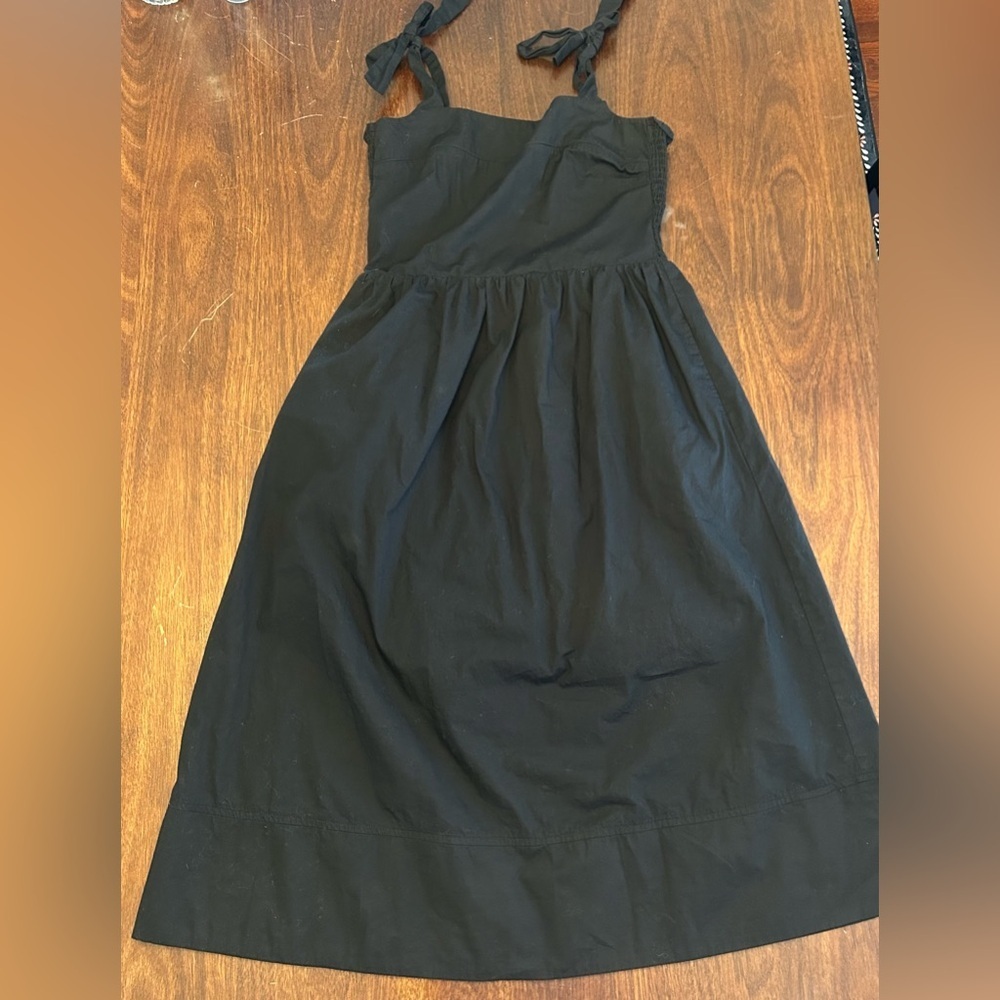MELISSA NEPTON Black Midi Tie-Shoulder Dress - Picture 3 of 7